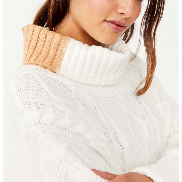 🎉LAST CHANCE🎉 NWT Free People Forever Cable Pullover / Evening Cream - Picture 6 of 6